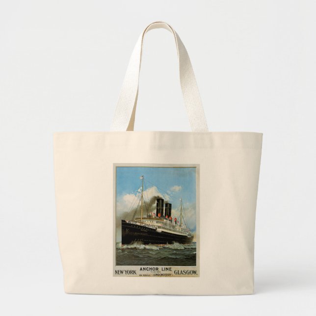 Grand Tote Bag Ligne Ancre (Devant)