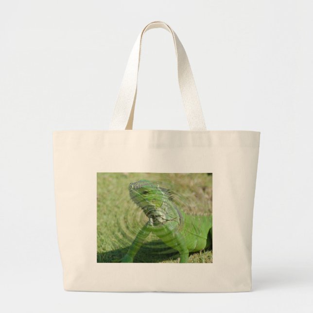 Grand Tote Bag L'Iguana verte (Devant)