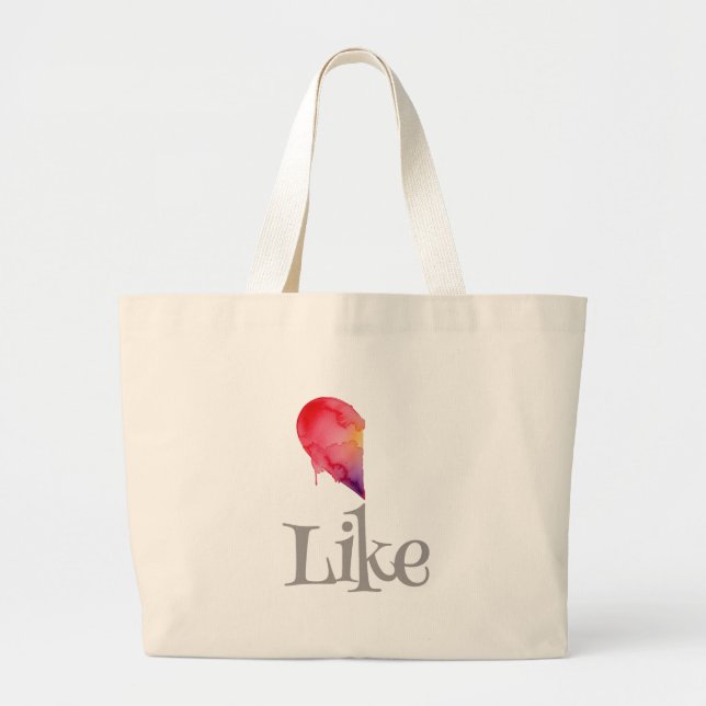 Grand Tote Bag Like - half heart (Devant)