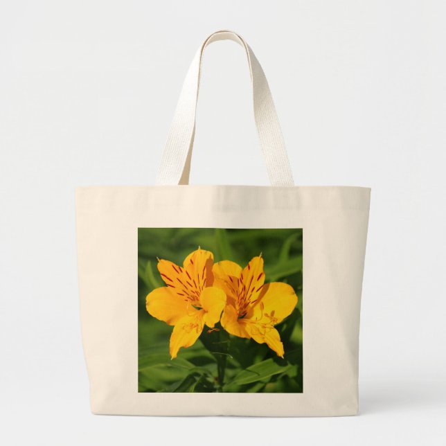 Grand Tote Bag Lilies péruviennes (Devant)