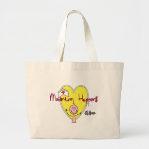Grand Tote Bag L'infirmière "Meconium d'OB se produit" hilare