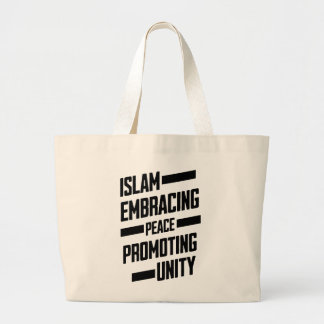 Grand Tote Bag L'islam fait place à la paix Promouvoir l'unité