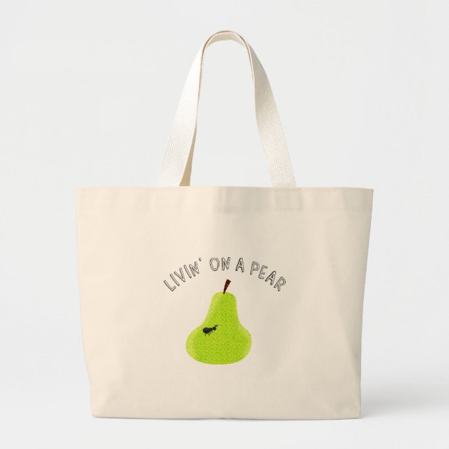 Grand Tote Bag Livin sur une poire (Devant)