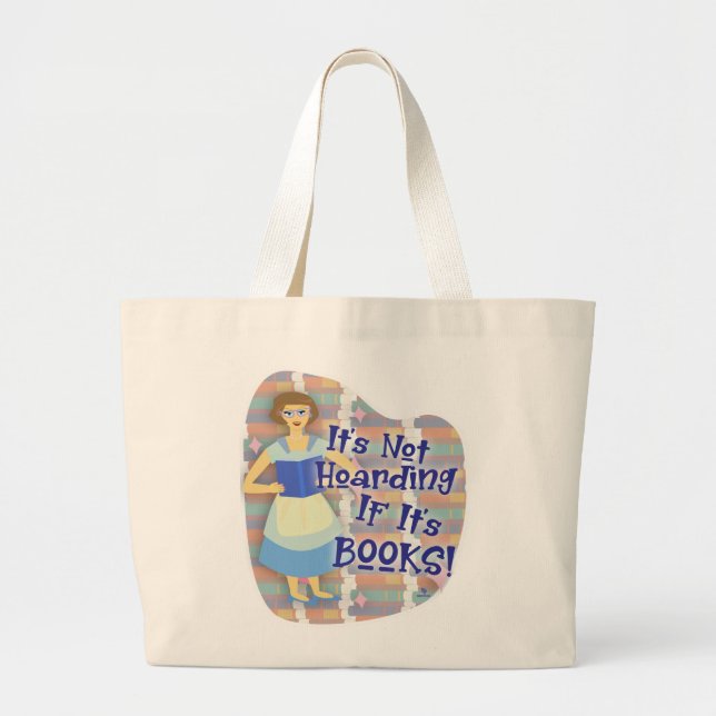 Grand Tote Bag Livre amusant Hoarder Houarder Femme Rétro Kitsch (Devant)
