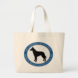 Grand Tote Bag Logo de délivrance de Malinois, emballages et