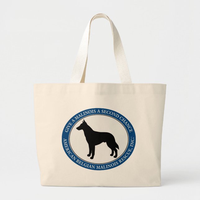 Grand Tote Bag Logo de délivrance de Malinois, emballages et (Devant)