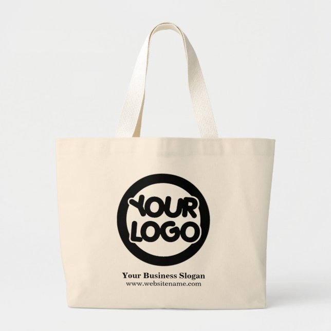 Grand Tote Bag Logo de grande entreprise personnalisée (Devant)