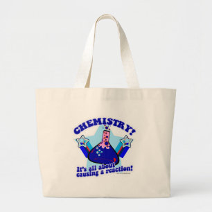 Grand Tote Bag Logo de la science de la réaction chimique