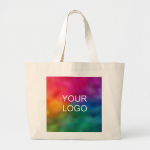 Grand Tote Bag Logo de l'entreprise Téléchargez votre conception