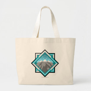 Grand Tote Bag Logo de montagne de terreur d'équipe