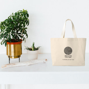 Grand Tote Bag Logo d'entreprise moderne sur mesure