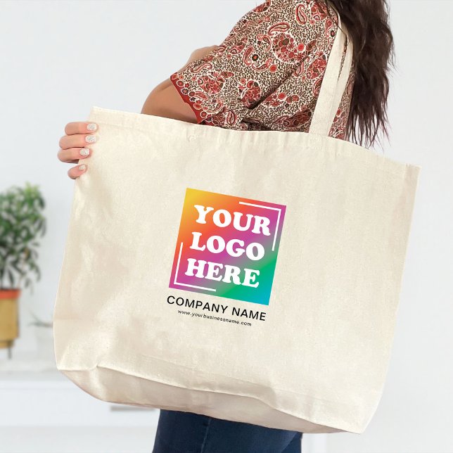 Grand Tote Bag Logo d'entreprise personnalisé, entreprise (Créateur téléchargé)