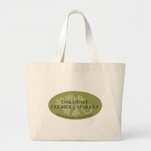 Grand Tote Bag Logo du marché d'agriculteurs d'Oakmont