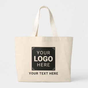 Grand Tote Bag Logo et texte personnalisés de l'entreprise