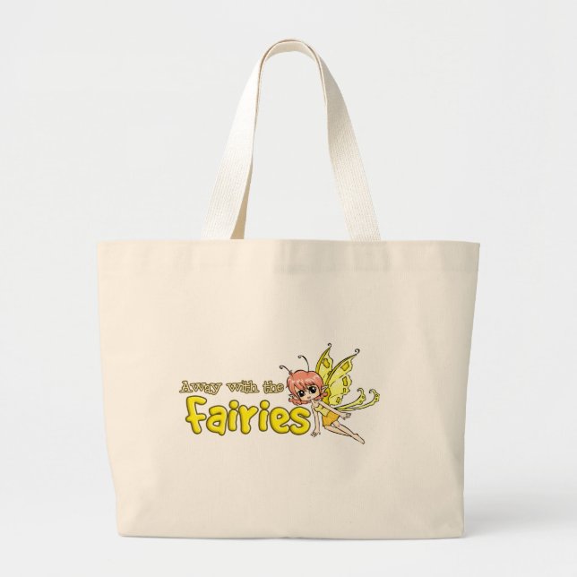 Grand Tote Bag Loin avec les fées (Devant)