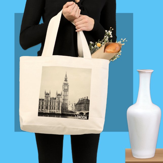 Grand Tote Bag London, Big Ben, Westminster Shopping (Créateur téléchargé)