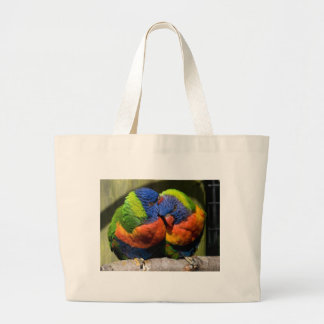 Grand Tote Bag Lorikeets dans l'amour