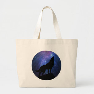 Grand Tote Bag Loup céleste