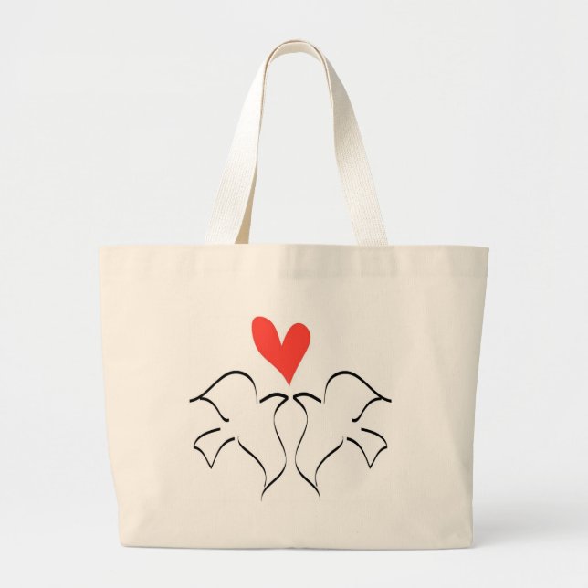 Grand Tote Bag Love Doves (Devant)