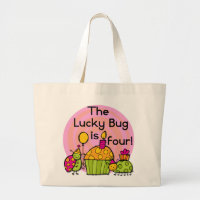 Lucky Bug Cupcake 4th Birthday T-shirts et cadeaux
