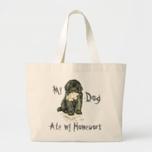 Grand Tote Bag Ma Terre-Neuve a mangé mon travail