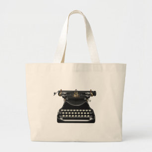 Grand Tote Bag Machine à écrire antique