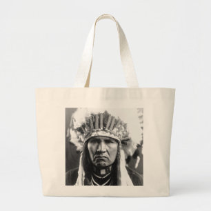 GRAND TOTE BAG MAD INDIAN NATIVE AMERICAN FOURRE-TOUT PURSE