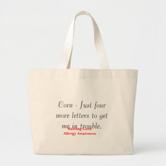 Grand Tote Bag Maïs - juste quatre lettres supplémentaires