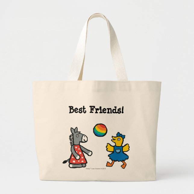 Grand Tote Bag Maisy à l'école maternelle avec des amis sur le (Devant)