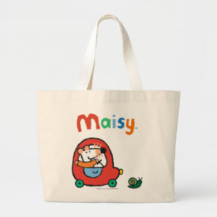 Grand Tote Bag Maisy conduit une voiture rouge mignonne