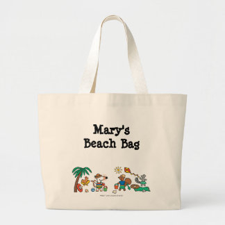 Grand Tote Bag Maisy et amis à la plage
