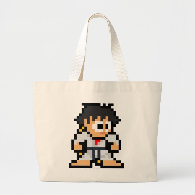 Grand Tote Bag Makoto à 8 bits (Devant)