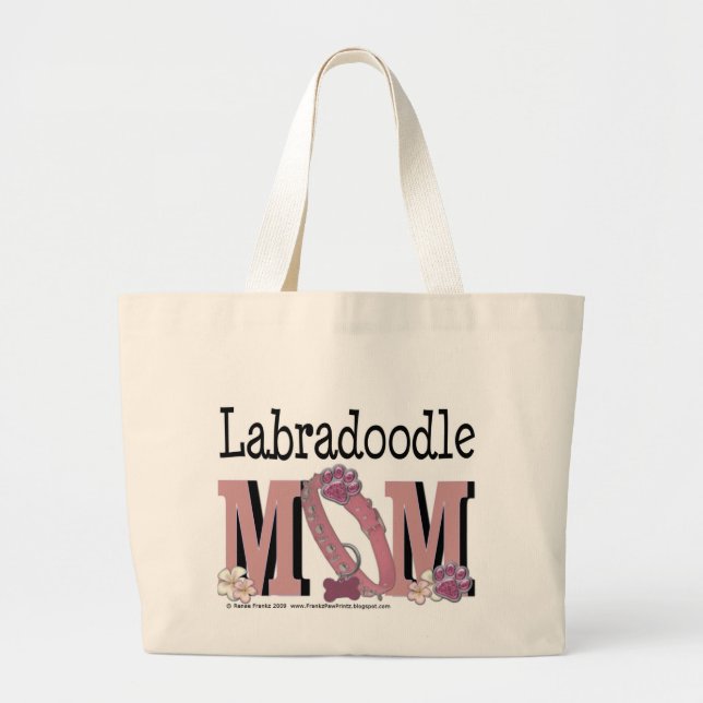 Grand Tote Bag MAMAN de LabraDoodle (Devant)