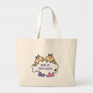 Grand Tote Bag Maman de Twin Girls Tshirts et cadeaux