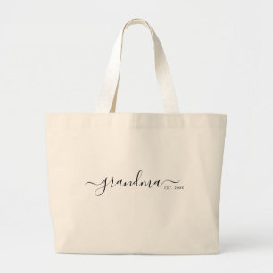 Grand Tote Bag Maman Écrite dans un Style Moderne et Élégant