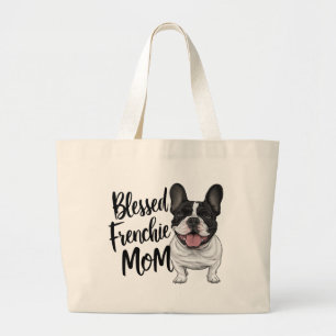 Grand Tote Bag Maman Frenchie Mignonne Amoureuse de Bouledogue Fr