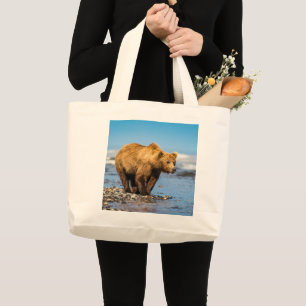 Grand Tote Bag Maman ours regarde ses deux enfants