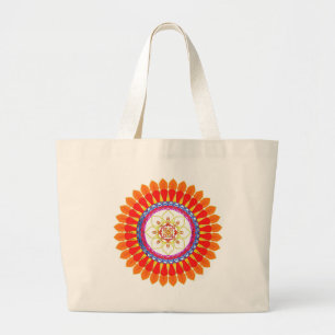 Grand Tote Bag Mandala d'euphorie rythmique 