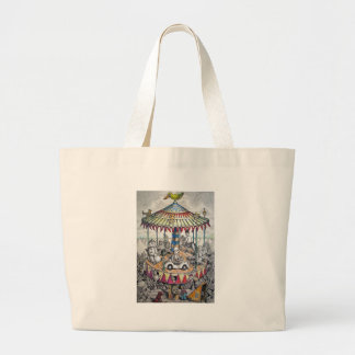 Grand Tote Bag Manège avec des clowns