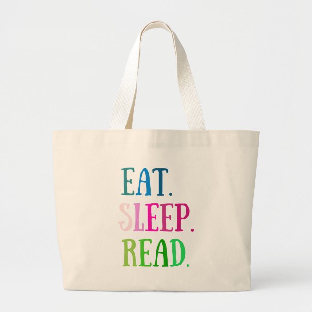 Grand Tote Bag MANGER SOMMEIL LIRE fourre-tout (Devant)