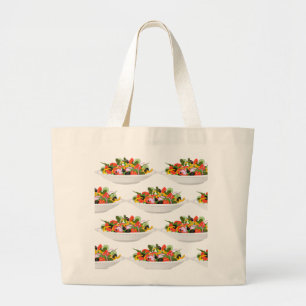 Grand Tote Bag Mangez plus de plantes frais motivation salade let