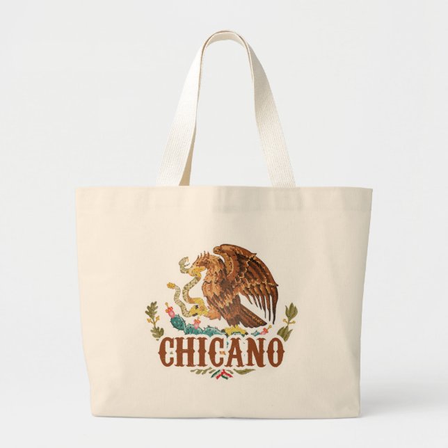Grand Tote Bag Manteau du Mexique des bras chicano (Devant)