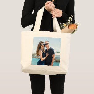 GRAND TOTE BAG MARIAGE COUPLE AJOUTER PHOTO PERSONNALISÉE FOURRE-