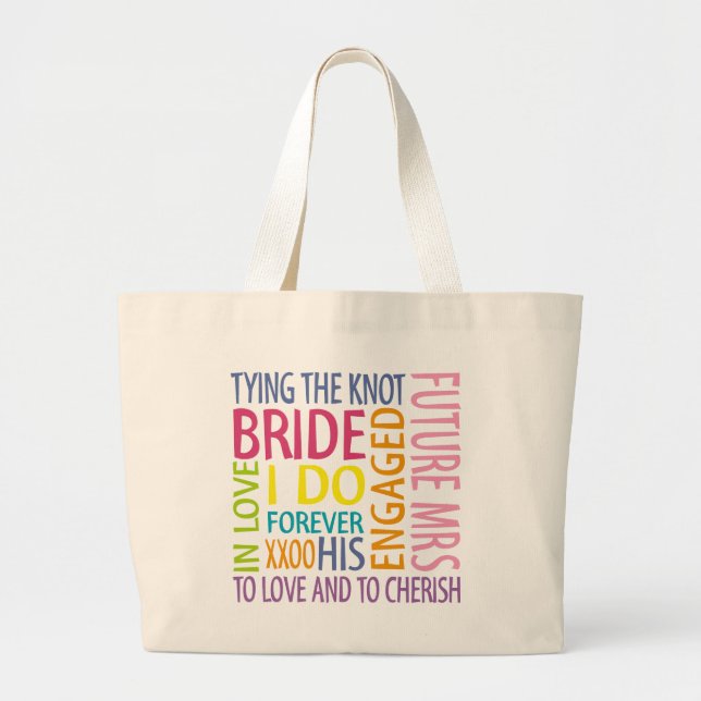 Grand Tote Bag Mariage des sentiments de mariée (Devant)
