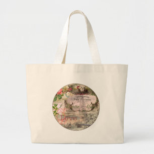 Grand Tote Bag Mariage élégant Antique Mariage Vintage