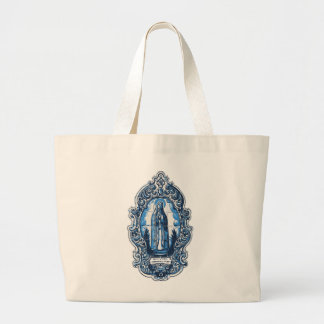 Grand Tote Bag Marie mère de jésus, le sanctuaire de Fatima azule