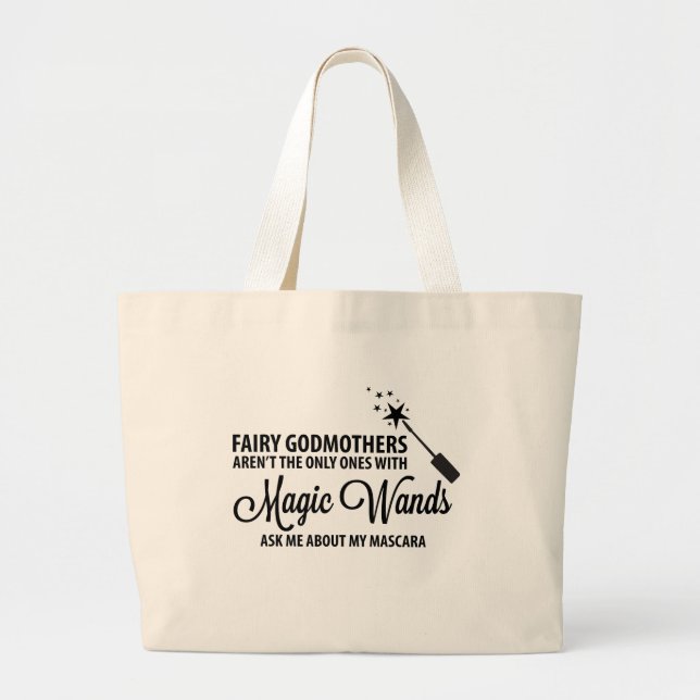 Grand Tote Bag Mascara Fourre-tout de marraines gâteau (Devant)