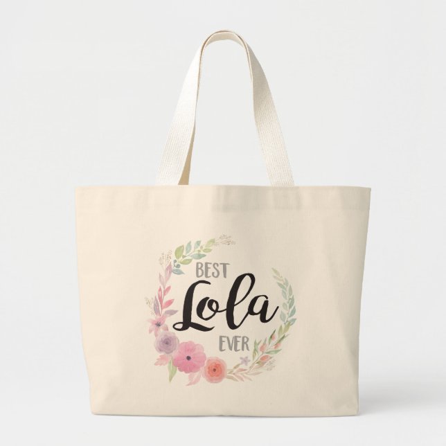Grand Tote Bag Meilleur jamais Lola (Devant)