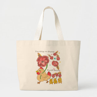 Grand Tote Bag "Même les retards sont des bénédictions, faites co