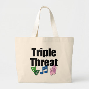 Grand Tote Bag Menace triple Fourre-tout